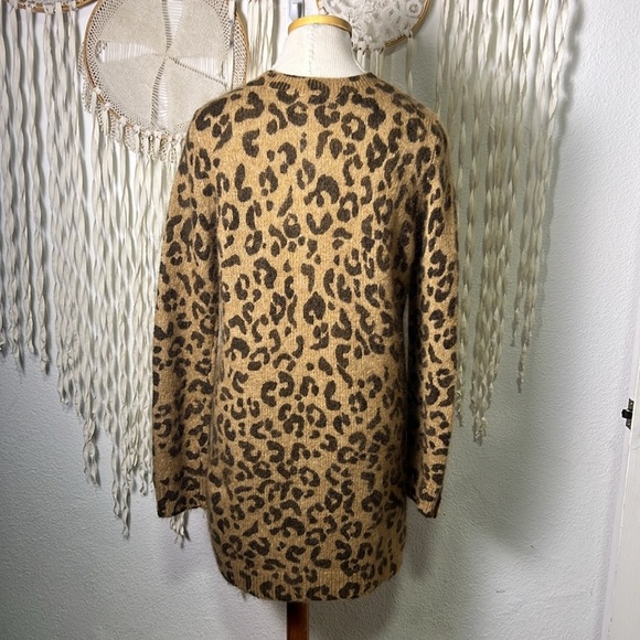Sezane NWT Fanie Leopard Mohair Sweater Dress Size M - Picture 6 of 15